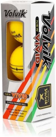 Volvik 2022 Vivid Matte Yellow Monogram Golf Balls