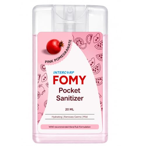 Image of Pocket Sanitizer Spray 20 ml | Hand & Surface Disinfectant | Gentle & Effective Germ Protection (20 ml, Pomegranate)