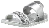  Unisa Kalo_GL, Sandalias de Talón Abierto para Niñas, Plateado (Silver Silver), 36 EU