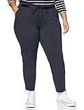 Gerafftes Bündchen TOM TAILOR MY TRUE ME Damen Loose Fit Freizeithose, 24831-captain Navy Melange, 44