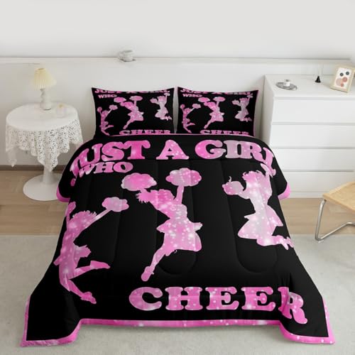 Image of Feelyou Cheer Comforter Set Queen Size for Kids Boys Girls 3Pcs