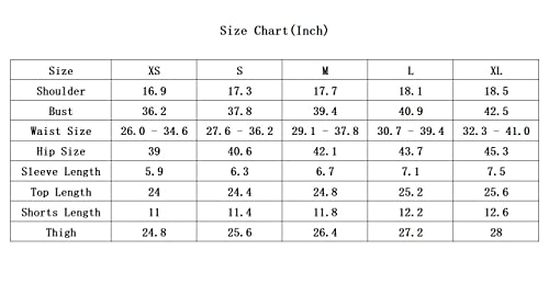 Floerns Women's Notch Collar Short Sleeve Sleepwear Two Piece Pajama Set Black M #TOP4