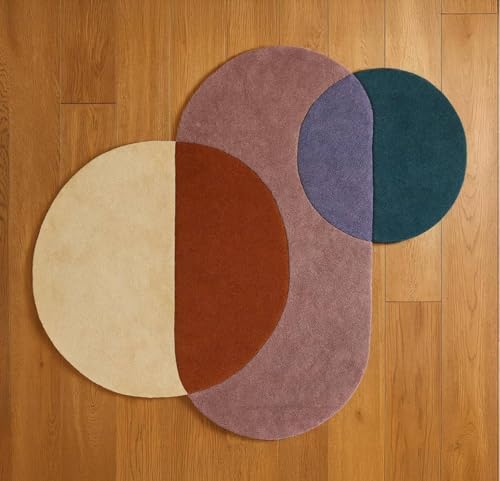 Image of Hand Made Tufted Carpet Premium Wool Abstract Irregular Design Non Slip Area Rug for Living Room Weight- |60 Pound|Size-10x13 Feet (120x156 Inch)