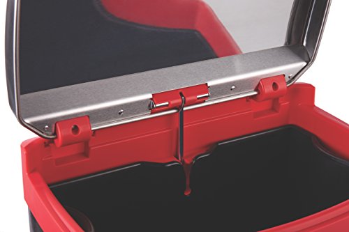 Rubbermaid Commercial Slim Jim Stainless Steel Front Step-On Wastebasket, 13-Gallon, Red (1901995) #TOP2