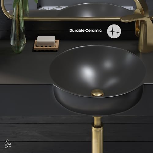 Chateau 30" Right Side Faucet Wall-Mount Bathroom Sink in Matte Black - Thumbnail 4