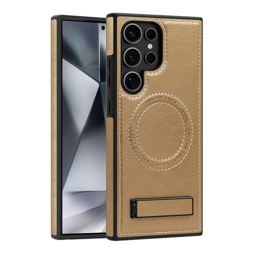 Image of Lunivop for Samsung Galaxy S24 Ultra Case 6.8 inch PU Leather Gold