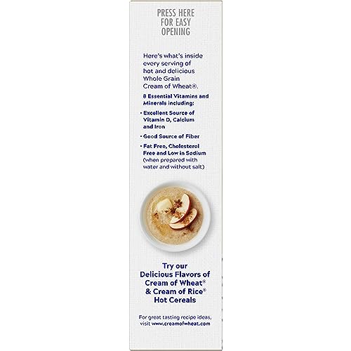 Image of Cream of Wheat Original Stove Top Hot Cereal, 1 Minute Cook Time, 28 Ounce (Pack of 12)