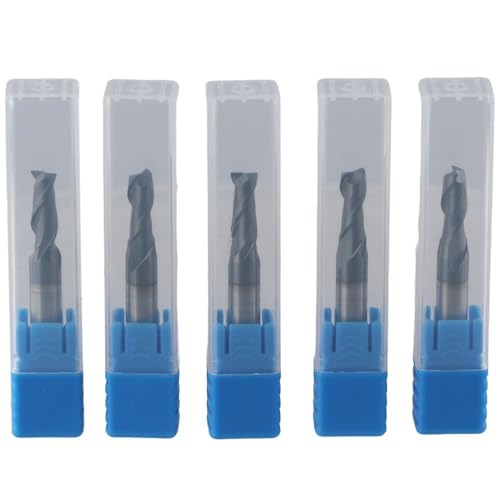 Image of Cutting Milling Tools Carbide Steel Durable 2 Flute Square End Mill Professional Silver Mill Tool Cutters Milling Applications
