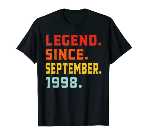 Legend Since September 1998 24 Years Old Gifts 24th Birthday Camiseta