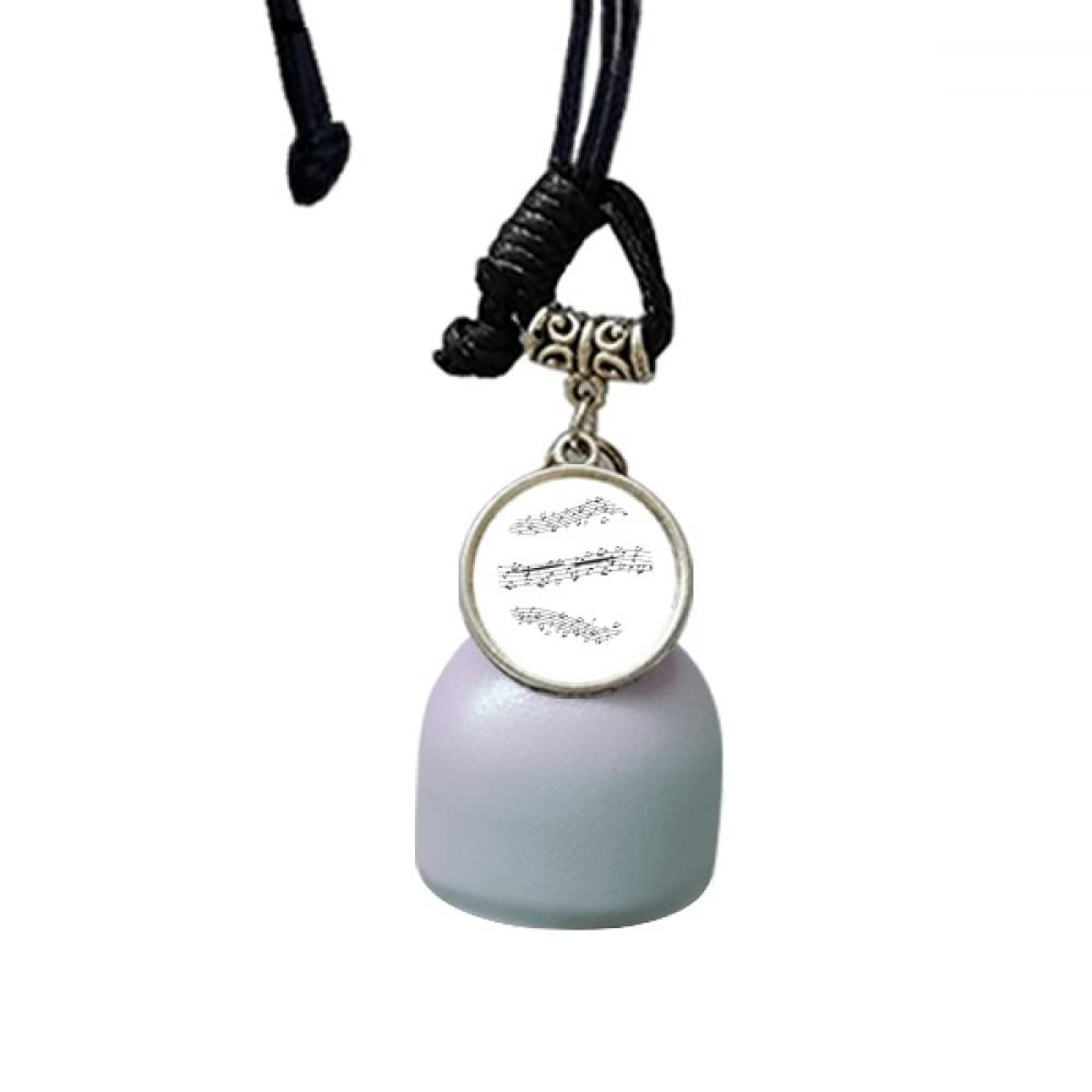 Carillon éolien noir anti-stress clé de sol suspension voiture