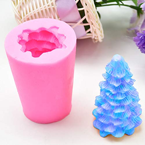 3D Christmas Tree Candle Mold Silicone Molds For Candle Making Xmas Pine Tree Silicone Soap Molds Diy Cake Decoration Bath Bomb Chocolate Jello Crayon Wax #TOP3