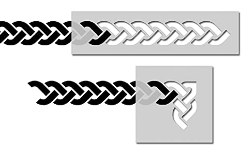 Celtic Knot Border & Inlay Stencil, Furniture Stencil, Home Decor DIY Stencils (4X25cm)