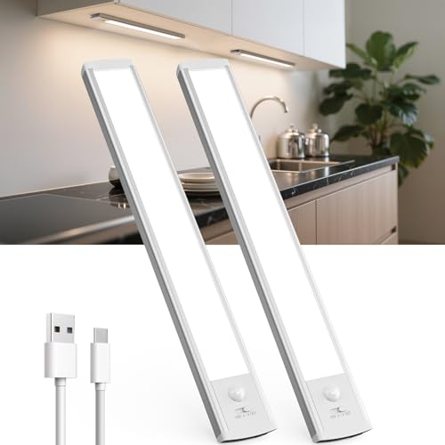TANSOOL+ Luce LED Sottopensile Cucina, Armadio LED con Sensore di