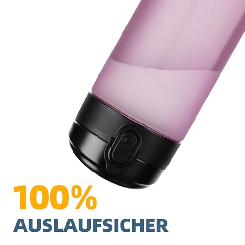 OLDLEY 650ml Wasserflaschen mit Sieb, BPA-freie auslaufsichere Trinkflasche, leichte wiederverwendbare 0… – Ansicht 3