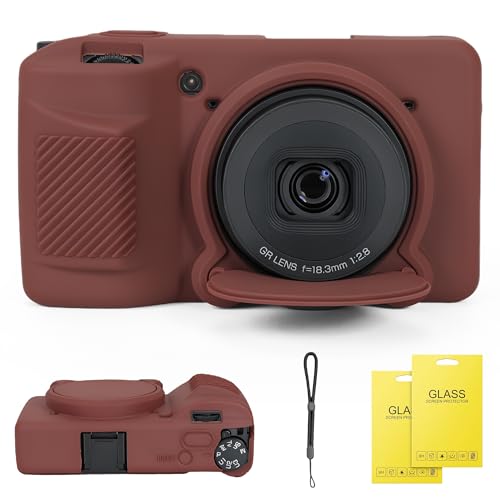 Funda de silicona para cámara Ricoh GR IV, marrón