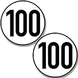  Kavaro 100 kmh Aufkleber für Hänger, Wohnwagen, usw. [20cm] nach Din 1451