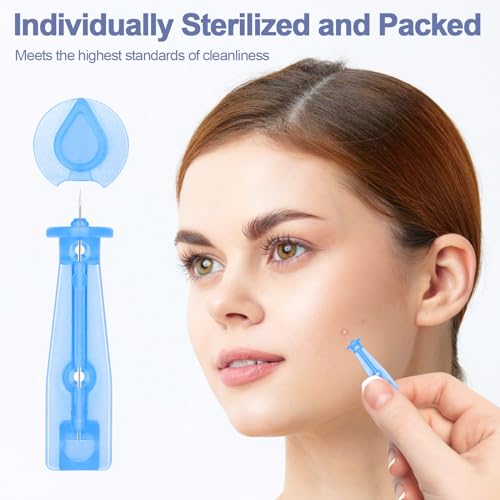 50 Pack Disposable Acne Pimple Popper Needles and 72 Dots Acne Pimple Stickers, for Acne Whitehead Acne Closed Mouth Clear Acne Needle (50 Pack) - Image 8
