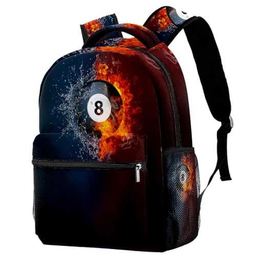 Sac à dos voyage décontracté billard numéro 8 pour adolescents