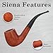 Savinelli Pipes Siena Collection 9mm Drilling - European Design Wood Briar Pipe Handmade in Italy (Brown 606 KS)