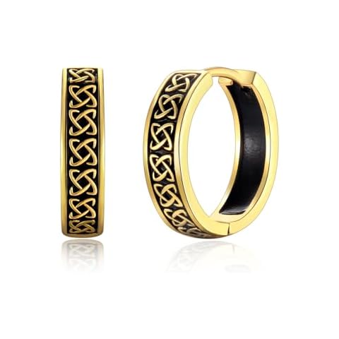 CERSLIMO Gold and Black Hoop Earrings Cover