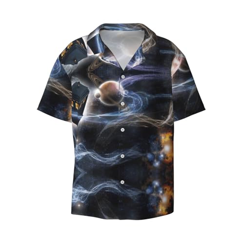 Chemise ciel étoilé homme à manches courtes pour look décontracté