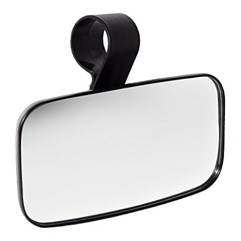 Coolboyer 1PCS UTV 1.5 1.75 2 Clamp Side Center Wide RearView Mirror Road Large Adjustable for Can-Am Commander 1000 For Polaris, black Cover