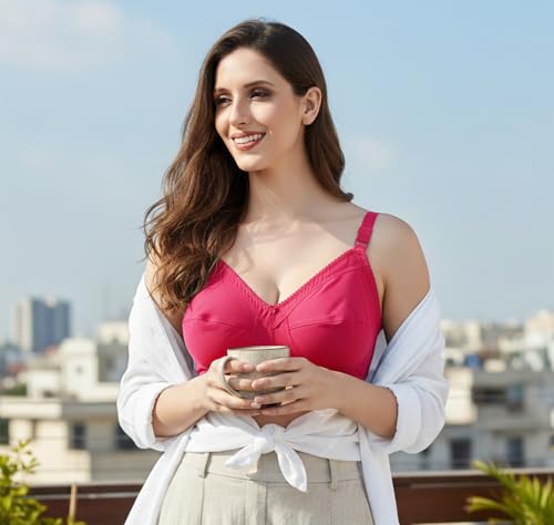 Image of Elina Women's Hosiery Non-Padded Wire Free Regular Bra