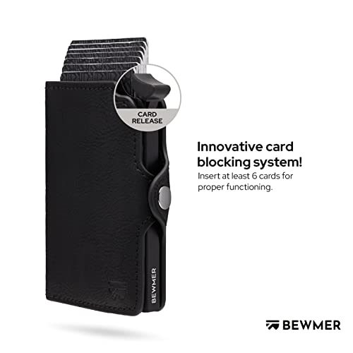 BEWMER Shielded Credit Card Wallet | Slim Wallet for Men and Women | Card and Document Holder with Rfid Protection and Carbon Fiber Money Clip2