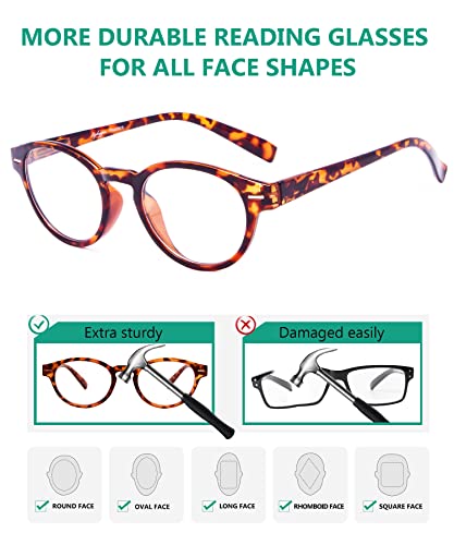 Image of Eyekepper Reading Glasses, Vintage Readers for Women Men, 5 Packs | Mens Ladies Reader Eyeglasses, All-Day Comfort Spring Hinges, Fashion Womens Cheaters, Scratch Resistant for Work /Crafts