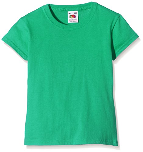 Fruit of the Loom Valueweight - T-Shirt Fille, Vert (Kelly Green), 9/11 ans