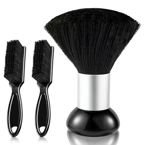 CllyCnny 3 PCS Barber Neck Duster Brush Set Professional Barber Accessories Cleaning Supplies Hair Blade Clipper Cutting Cleaning Styling Tool