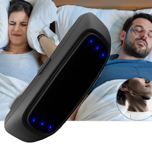 Máquina Para Dejar De Roncar, Dispositivo Antironquidos, Tapón De Ronquidos De Garganta Con Frecuencia De Pulso Variable, Carga USB Y Diseño Ergonómico,cómodo Y Seguro Para Reducir Los Ronquidos