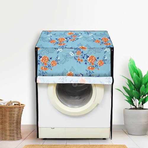 Image of Lithara Front Load Fully Automatic Washing Machine Cover for LG, Samsung, IFB, Whirlpool, Suitable for 7 kg & 7.5 KG - Waterproof, Dustproof Cover (Print-2)