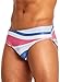 MIZOK Mens Swim Briefs Fashion Print Style Swimwear Sexy Swimsuits Bathing Suit Pink 2XL