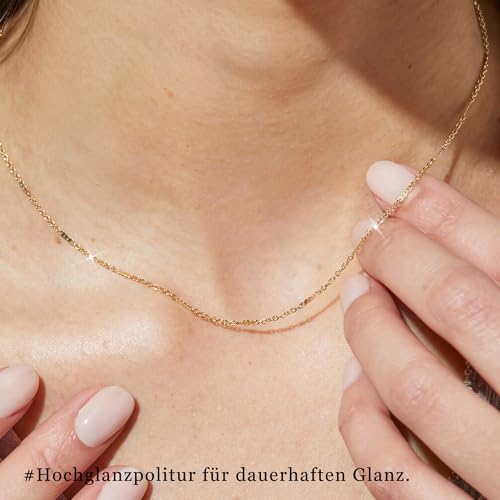 hypoallergen 316L Edelstahl mit 18K Gold-Plattierung - Detailansicht von FENNELISA 3Pcs Layered Gold Kette Damen Deal –...