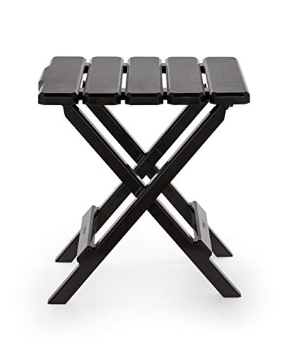 Camco Adirondack Portable Outdoor Folding Side Table-Perfect For The Beach, Camping, Picnics, Cookouts And More-Weatherproof And Rust Resistant-Mocha (21044) #TOP1