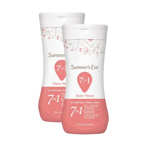 Summer's Eve Feminine Wash, Sheer Floral, Daily pH-Balanced Body Wash for Women, Feminine Care to Remove Vaginal Odor, Gynecologist Tested, 15 Fl Oz (Pack of 2)