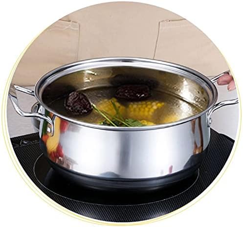 Miniatura 3 de Juego de utensilios de cocina de acero inoxidable sólido de 3 piezas, sartén de fondo plano, olla de sopa