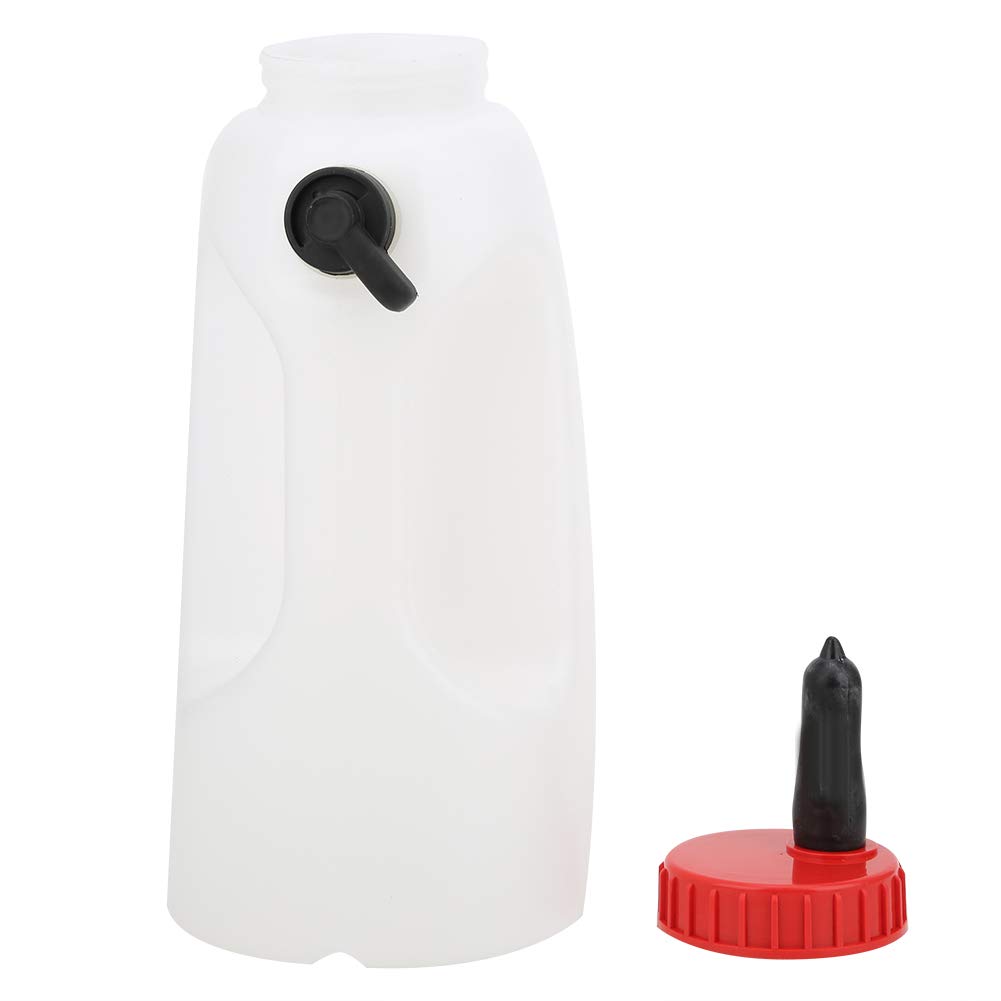 Biberón de leche para terneros, biberón vertical para lactancia de ganado, tetina de plástico de grado alimenticio, biberón portátil de flujo ajustable para ganado,