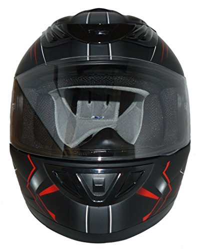 Casque H510 flèche finition rouge mat design aérodynamique S - 5