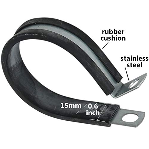 Harrier 2-inch Stainless Steel Metal Strap Pipe Cushion Clamps, 9-Pack - Thumbnail 2