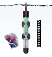 Uniclife Aquarium Heater 25W/50W/100W/200W Adjustable Submersible Heating Rod with Electronic The...