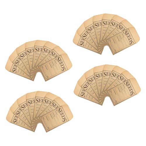 KESYOO 50個入りミニクラフト紙封筒 自己粘着式シール付き 茶色シード収納袋 小型郵送用封筒 種子保存 コイン 小物整理用 ラベル対応