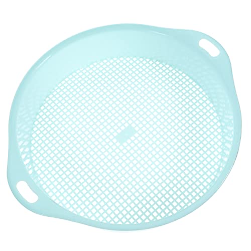 OKUMEYR 庭の土のふるい鍋 庭のふるいメッシュ フィルター こし器 砂ふるい gardening tools on blue 金属 砂バケツ シェーカー 地球と岩 子 ふるい皿