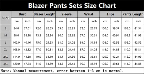 Womens 2 Piece Blazer Suits Set Long Sleeve Blazer Jackets With Pant Set Solid Color Office Outfits #TOP5