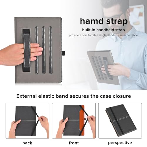 DLveer Universal Case for Doogee Tab A9 10"/U11 11"/U11 Pro/Tabwee W90 T80/Muisoo Tablet 10"/Whitedeer Tablet 10"/Teclast P30 10.1", Multi-Angle PU Leather Cover for 10-11 Inch Android Tablets, Black