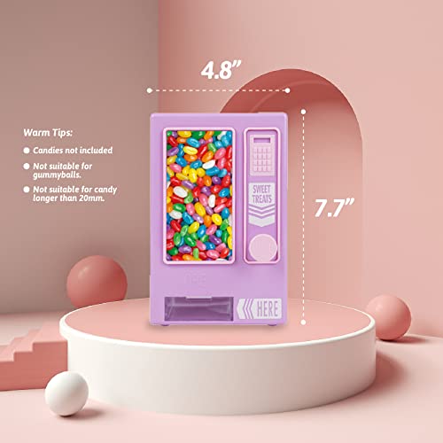 Yobro Candy Dispenser, Cute Vending Machine For Desktop, Manual Candy Machine, Dispense Mini Candies, Birthday&Christmas Gift For Girls, Gift For Friends Girlfriends, Purple #TOP1