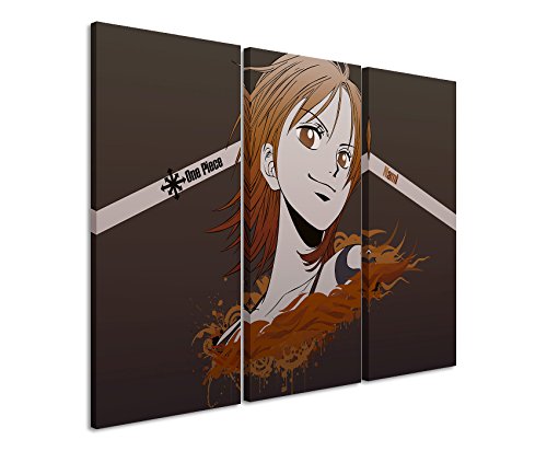 Leinwandbild 3 teilig One_Piece_Nami_3x90x40cm (Gesamt 120x90cm) _Ausführung schöner Kunstdruck auf echter Leinwand als Wandbild auf Keilrahmen Leinwandbild 3 teilig One_Piece_Nami_3x90x40cm (Gesamt 120x90cm) _Ausführung schöner Kunstdruck auf echter Leinwand als Wandbild auf Keilrahmen