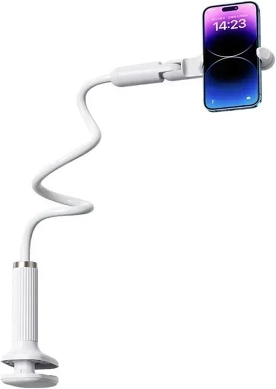 Gooseneck Bed Phone Holder Tablet Stand Flexible Long Arm Mount，Compatible for Desk Clip Lazy Bracket Fit(Clip-110cm-Phone)