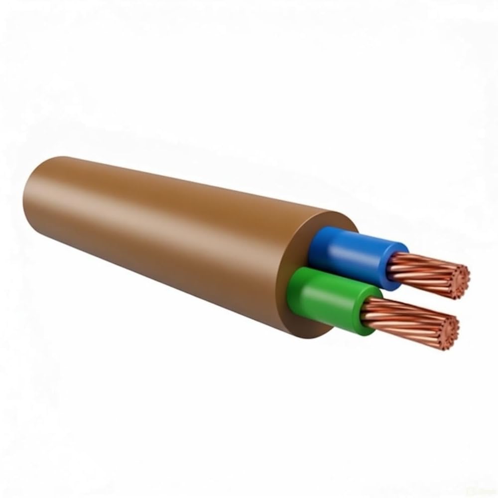 25 metrów, kabel elektryczny FS18OR18 2 x 2,5 mm mm², 2 przewody 2 żyły, 300 V-500 V, miedziany, CPR, przewód elektryczny, zasilanie, zasilanie, sterowanie, sygnał, 220 V 230 V, FS18, FROR